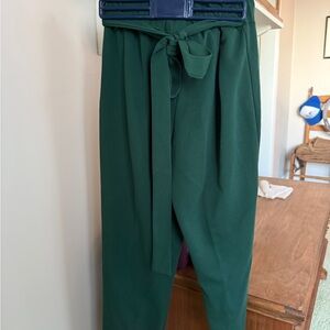 Elegant Green Wide Leg Pants
